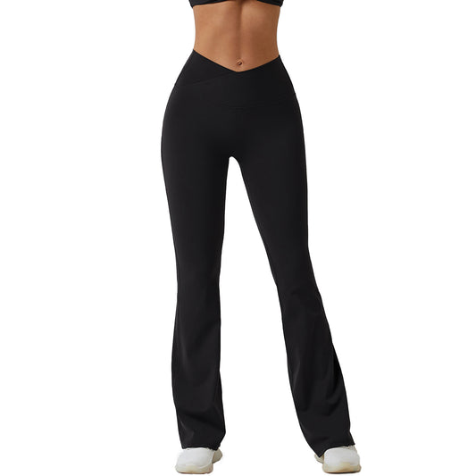 High Waist Yoga Pants Women Flared Trousers For Dance Hip-lifting Fitness  Pants Sports Casual Split Bell-bottom Leggings - Yoga Pants - AliExpress